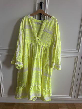 Kleid Sommerkleid Neon Gelb Grösse S
