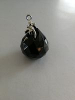 Anhänger Glaskugel schwarz 33x21mm
