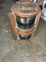Ancienne Lampe de Navigation Maritime Verte, Vintage!