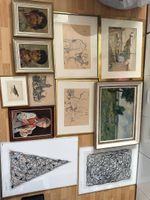 22 Bilder Gemälde Kunstdrucke Grafiken mit Rahmen – Konvolut