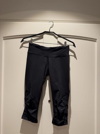 Lululemon Run Capri Cropped Tights Women Black Size 4