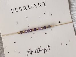 Bracelet mois de naissance - Améthyste pour février