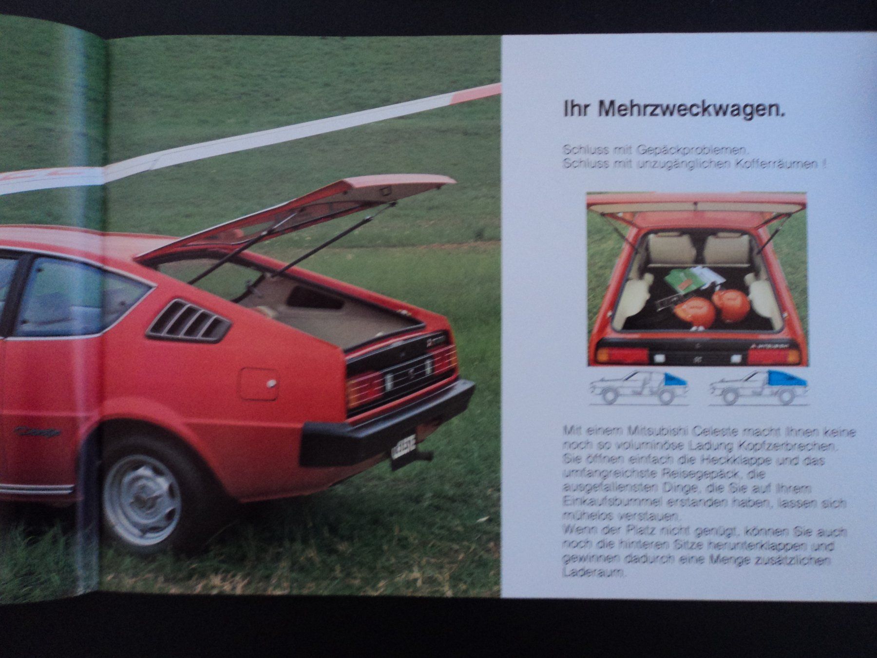 Mitsubishi Documenti: Prospekt Mitsubishi Celeste 1979 – Usato da Schwarzenburg venduto da modelCARama 3