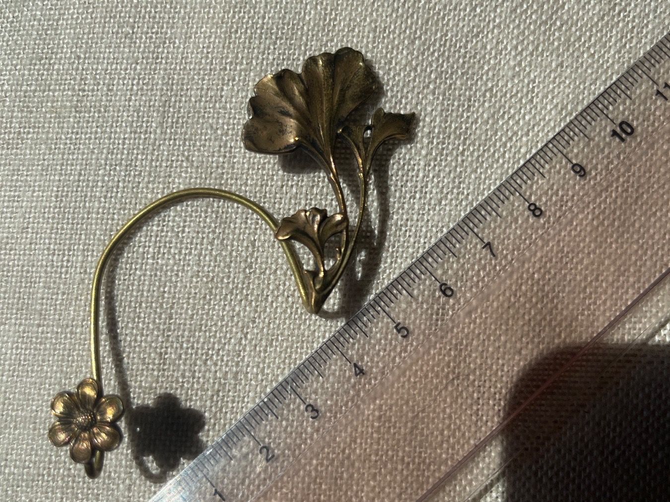 Orecchini pendenti & Orecchini a lobo: Ohrschmuck Gingko Blumen aus Bronze – Nuovo (secondo la descrizione) da Brütten venduto da Rod816 3