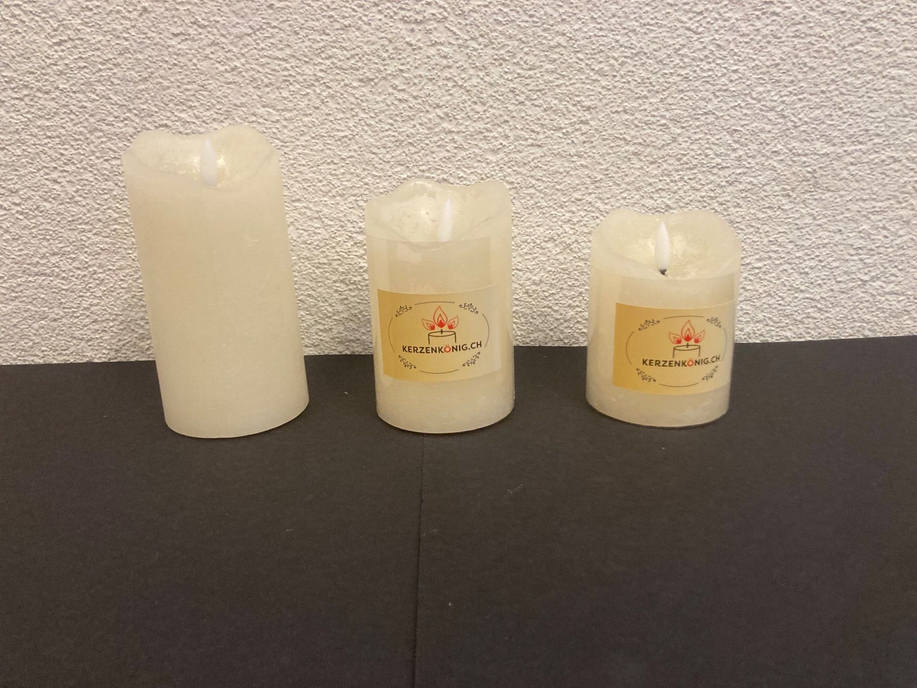 Candele: LED Echtwachs-Kerzen-Set, 3 Stück, mit  Timerfunktion, creme – Nuovo e nell'imballaggio originale da Neuenhof venduto da jorogo 2