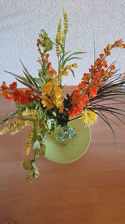 Vasi & Recipienti: Wunderschöne Deko Vase, mit Teller und 14 verschied. Blumen – Usato da Männedorf venduto da Mis_nl7l 3