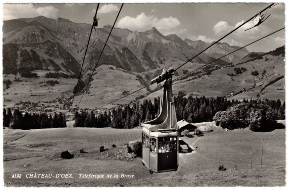 Cartes postales: Château d'Oex - Luftseilbahn Braye – D'occasion à Binningen par Mountainrider