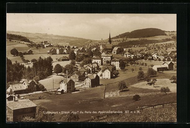 Cartoline postali: Stein, Ortsansicht mit Kirche und Umgebu – Usato da Berlin venduto da bartko-reher