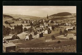 Stein, Ortsansicht mit Kirche und Umgebu