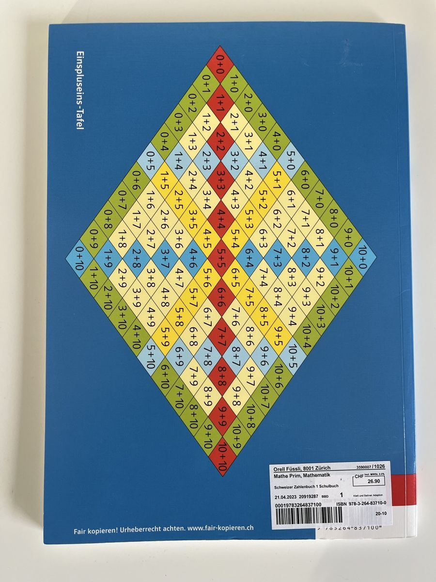 Libri: Schweizer Zahlenbuch 1 Klasse – Nuovo (secondo la descrizione) da Stäfa venduto da Exclusive0 2