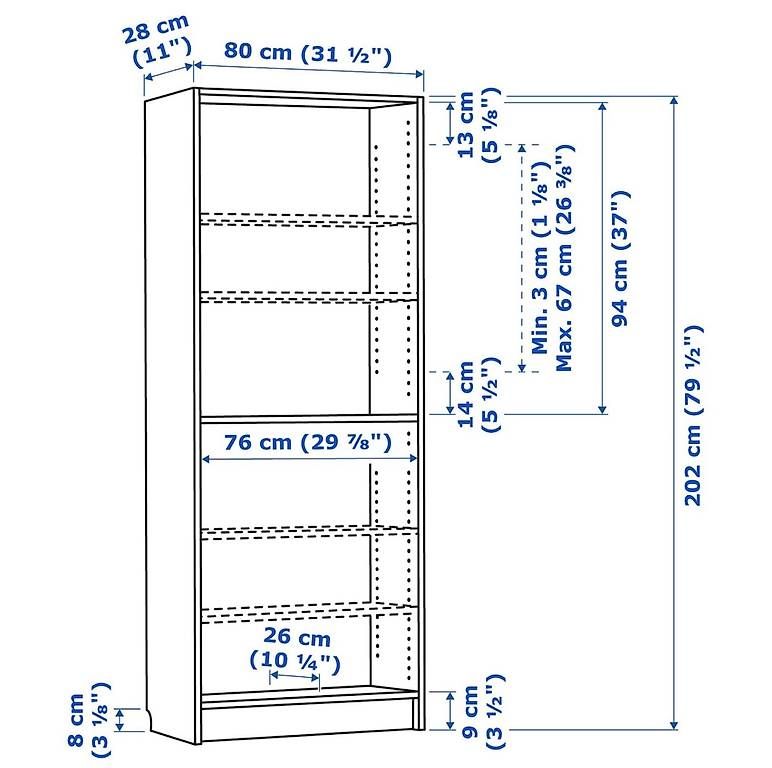 Scaffali: BILLY Bücherregal, schwarz Eichennachbildung, 80x39x202 – Usato da Rain venduto da val_7s8r 2