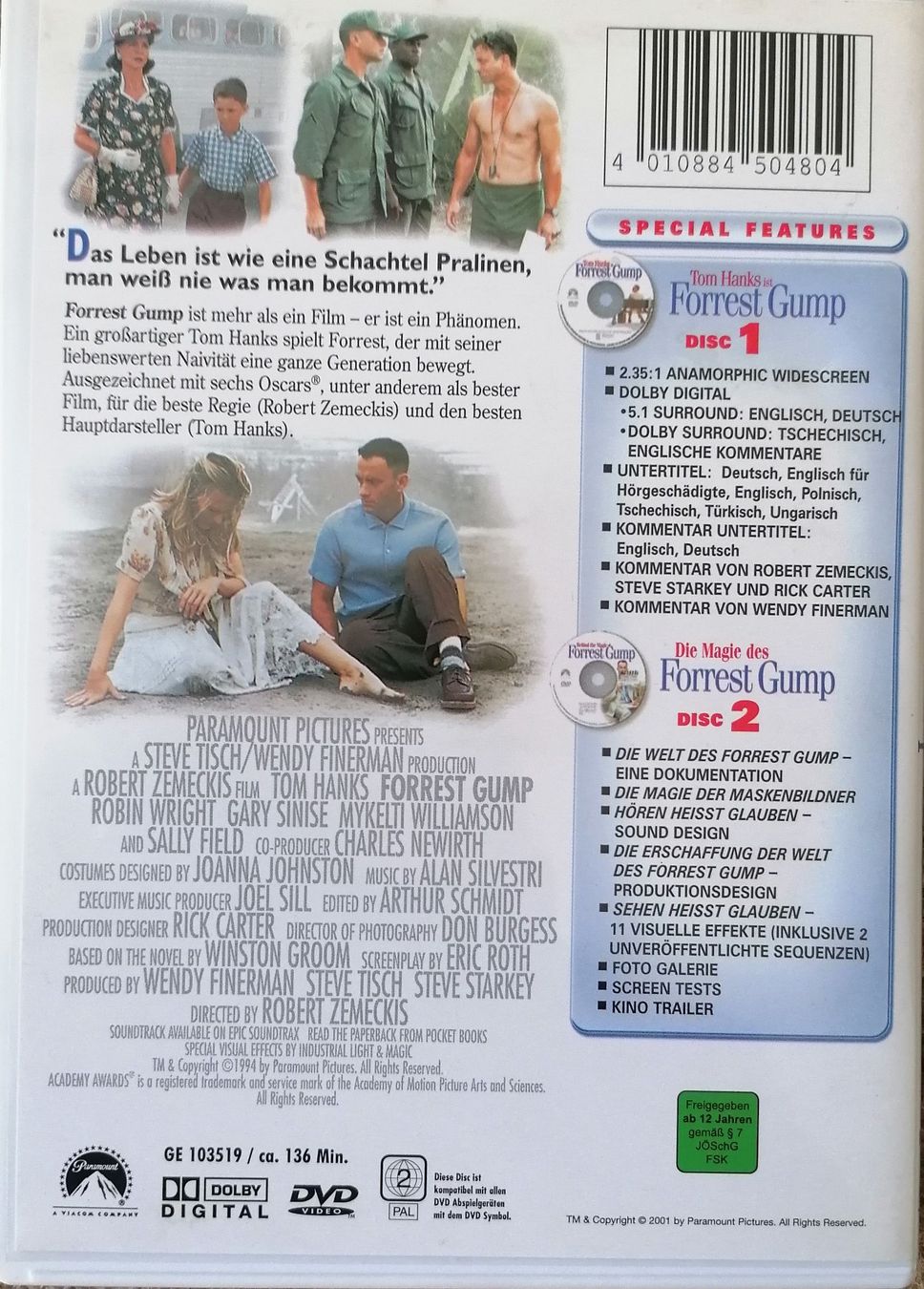 Alle DVDs: Forrest Gump - DVD - 2 Disc Special Edition - Tom Hanks – Gebraucht aus Oberurnen von mackrokodile 1