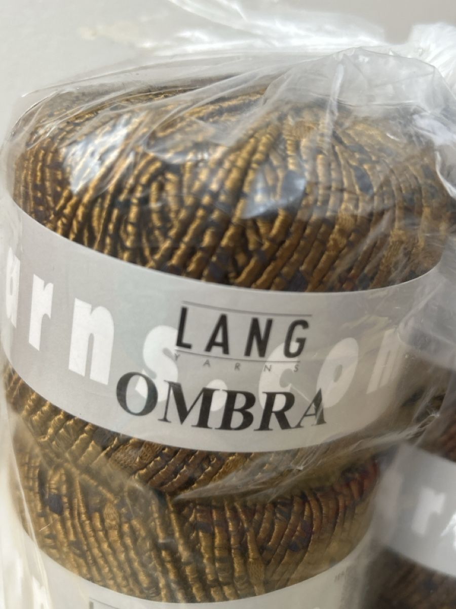 Lang Yarns Lana: 6 pelottes LANG OMBRA dorées – Usato da Grandvaux venduto da mai_shl9 1