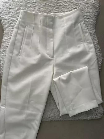 Zara Stoffhose weiss