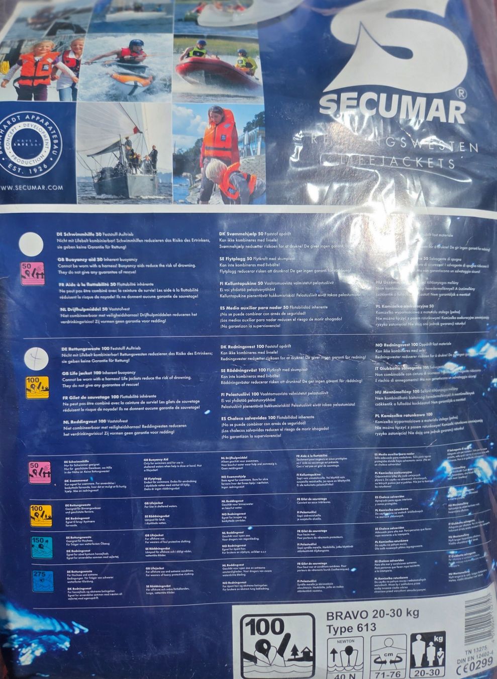 Secumar Giubbotti di salvataggio: Rettungsweste Secumar Bravo 20-30 kg wie neu – Usato da Grüsch venduto da Wiiwarm 2