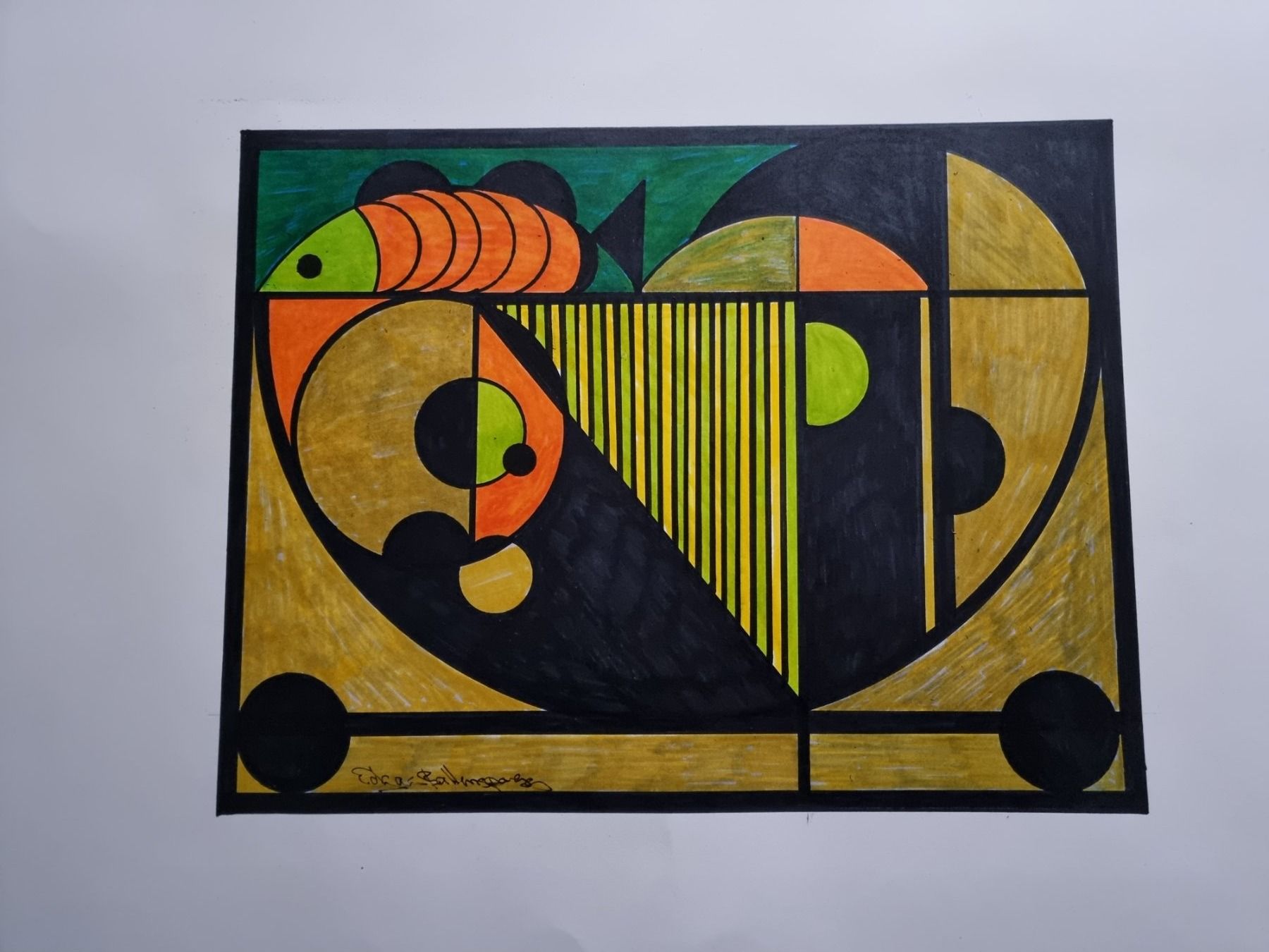 Posters & Illustrations: EDGAR BALTENSPERGER ORIGINAL MISCHTECHNIK SIGNIERT – D'occasion à Gersau par grafik-kunst