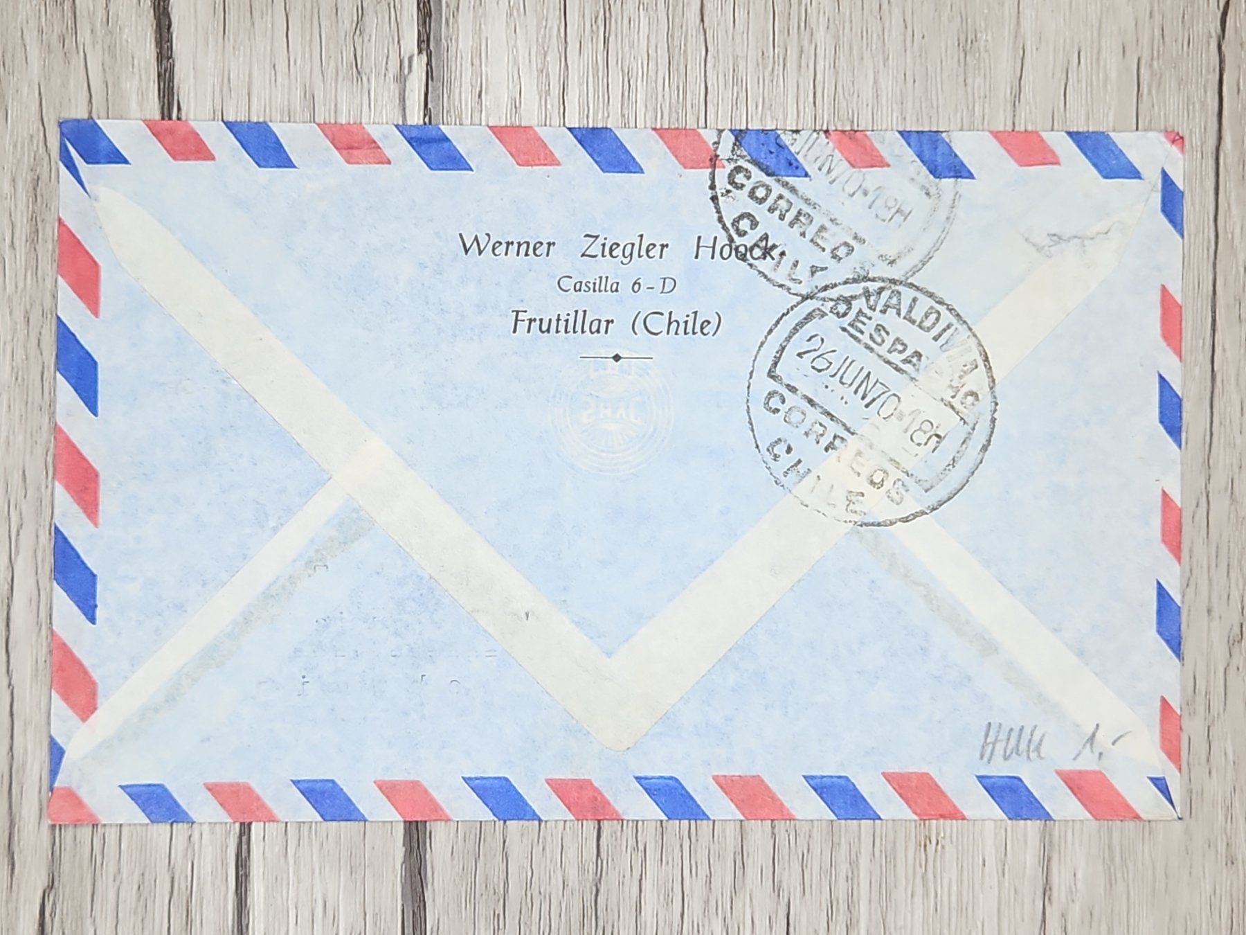 Tutti i francobolli: CL14 Enveloppe + Timbre Chili 1970 – Usato da Cousset venduto da Patrick_Collections 1