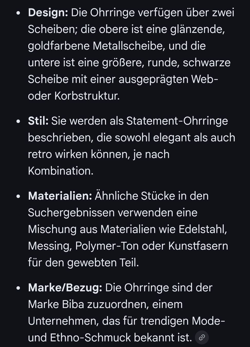 Orecchini pendenti & Orecchini a lobo: Biba Ohrringe, schwarz/gold – Nuovo (secondo la descrizione) da Thun venduto da Jaso8 1