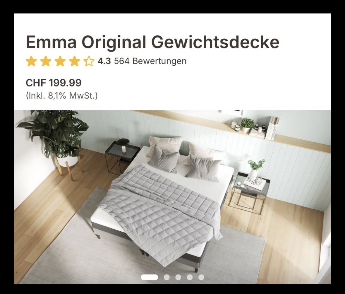 Emma Decken: Emma Gewichtsdecke – Gebraucht aus Arlesheim von alenka98
