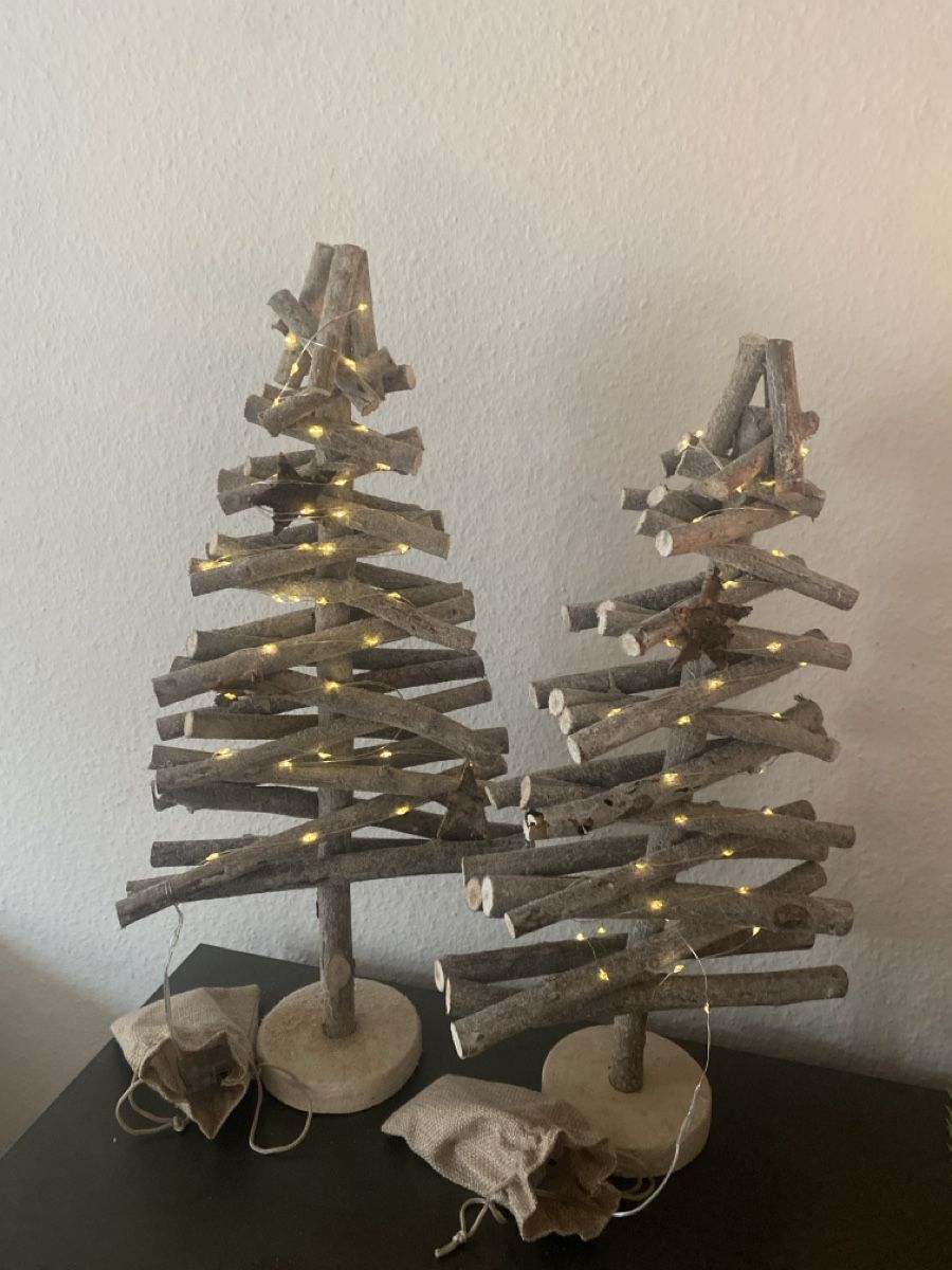 Tutte le decorazioni: Winterdeko- Holzbäumchen mit Licht - Winterdeko Set – Nuovo (secondo la descrizione) da Bern venduto da YanickZ