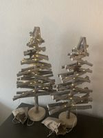 Winterdeko- Holzbäumchen mit Licht - Winterdeko Set