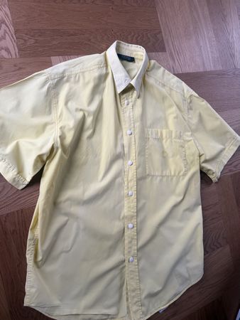 Versace Hemd kurzarm hellgelb Gr. L Sommer Top Zustand