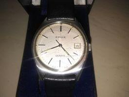 EDOX Herren-Uhr. Quartz, Lederband