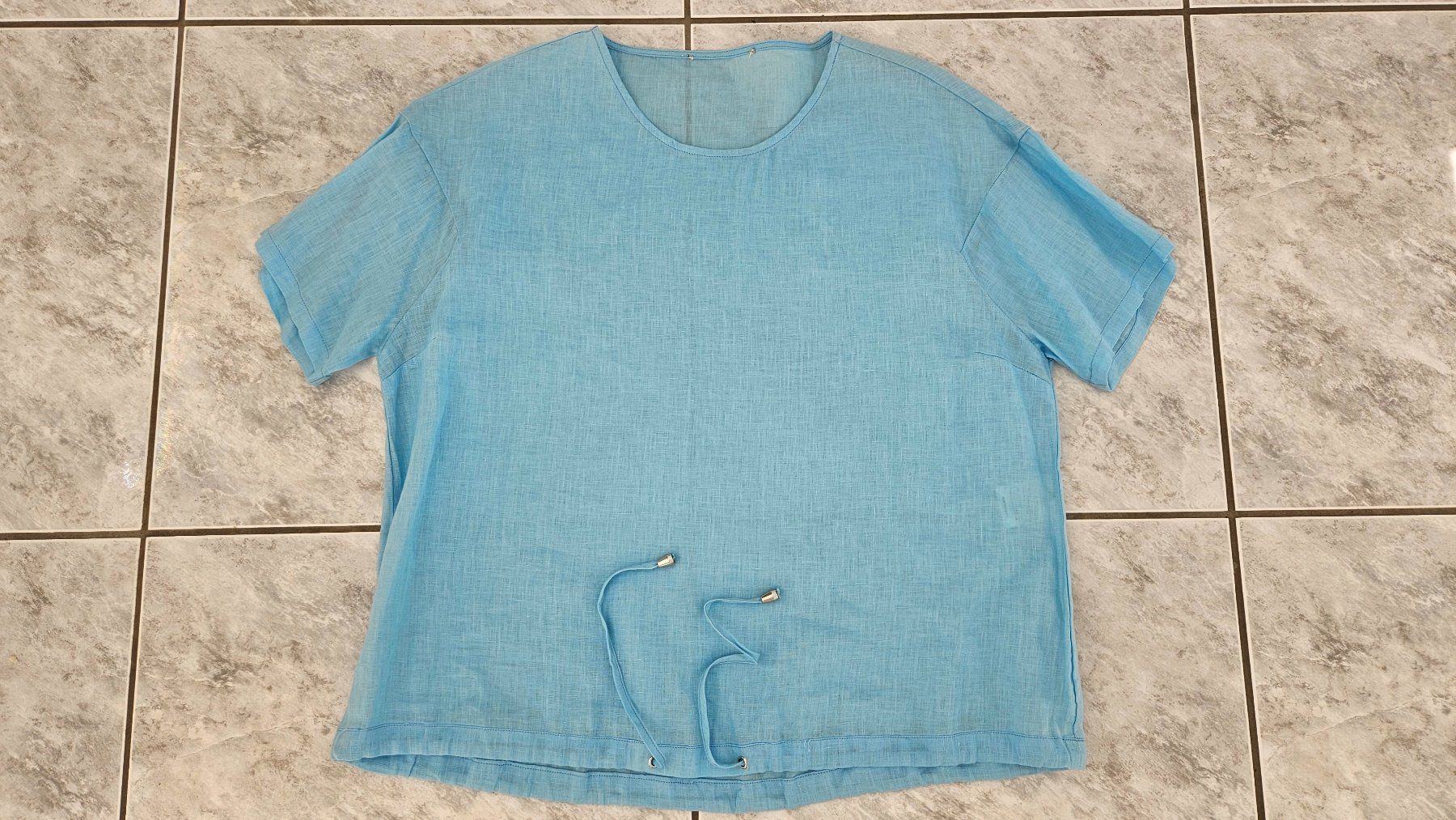 Camicette: Bluse Leinen Gr. 42, Türkis EAC Leinenbluse – Usato da Gossau ZH venduto da Goes05 5