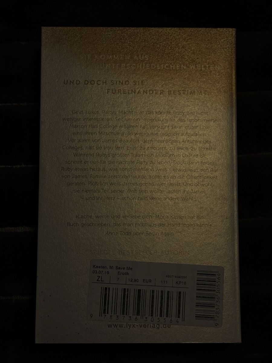 Libri: Buch - save me – Usato da Gossau SG venduto da laura_dema 1