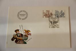 FDC, Dauermarken, 11.9.1984, Werte: Fr. 0.25/0.45/0.60
