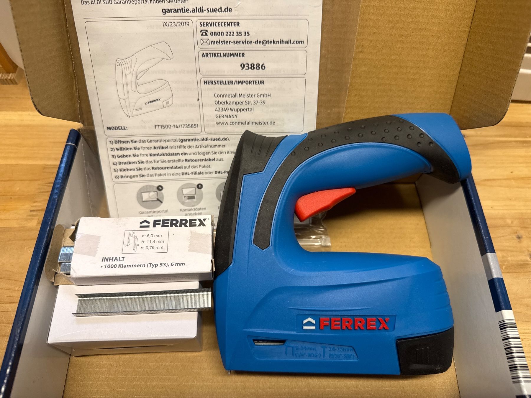 Ferrex Alle Werkzeuge: Ferrex Akku Tacker (Baugleich mit Bosch) – Neu und originalverpackt aus Maisprach von 4464 1