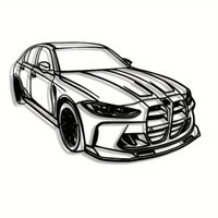 BMW M4 Wand Deko neu