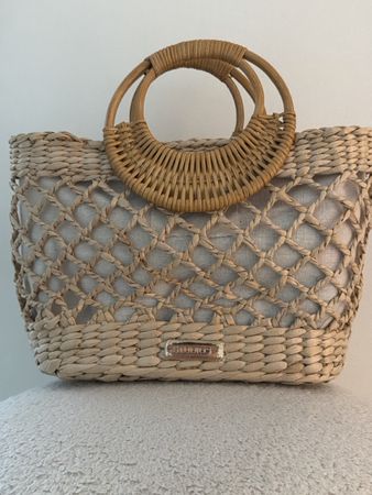 Chic summer straw bag with round handle - Mexican Brand