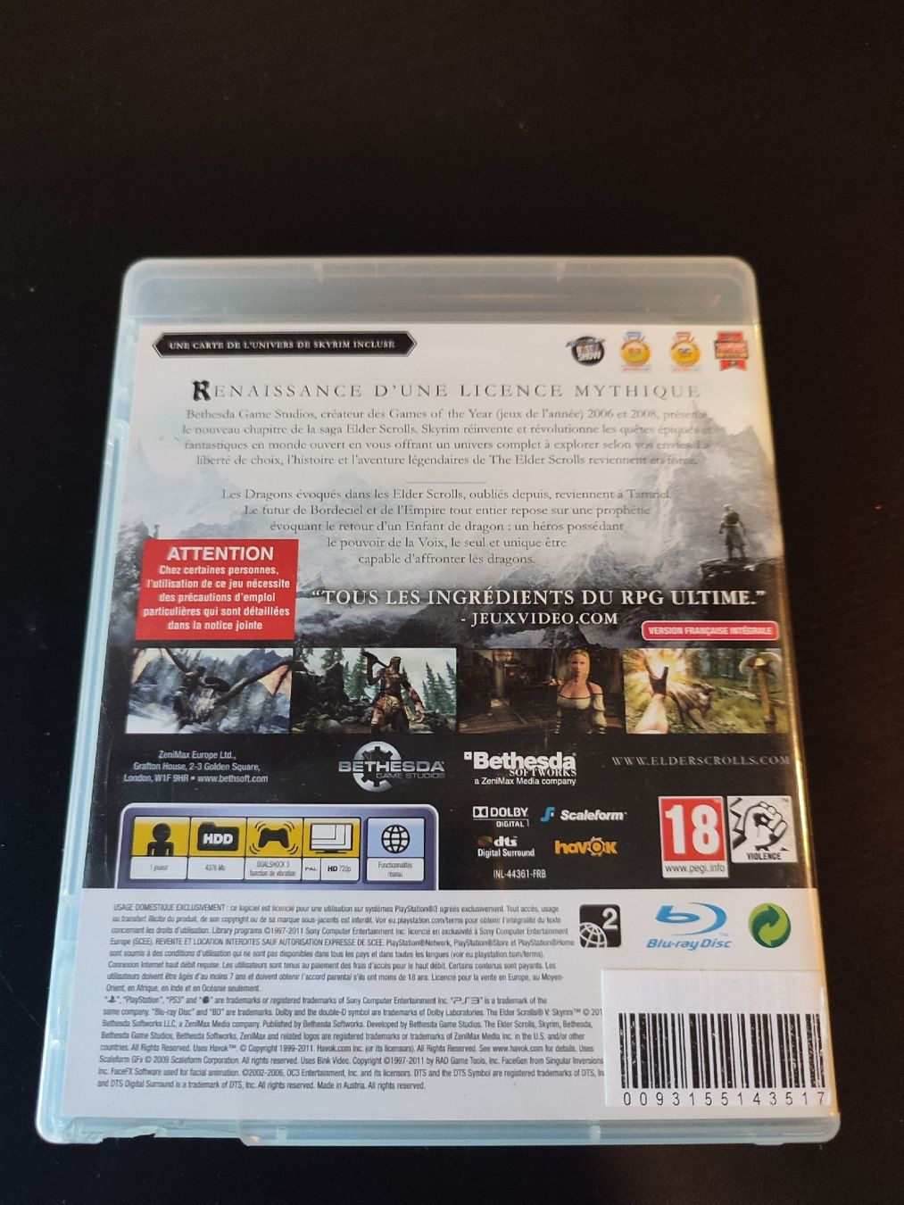 Sony Giochi: Jeux PS3 Skyrim The Elder Scrolls V – Usato da Martigny venduto da Errika 2