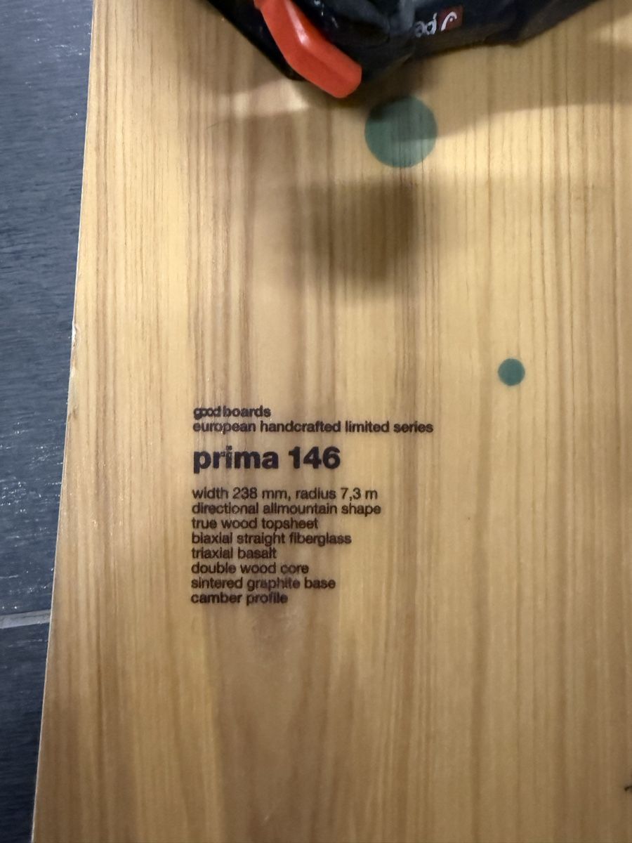 Head Board: Goodboards Prima 146 Snowboard mit Head Bindung, Top Zustand – Usato da Chur venduto da EHC7000 1