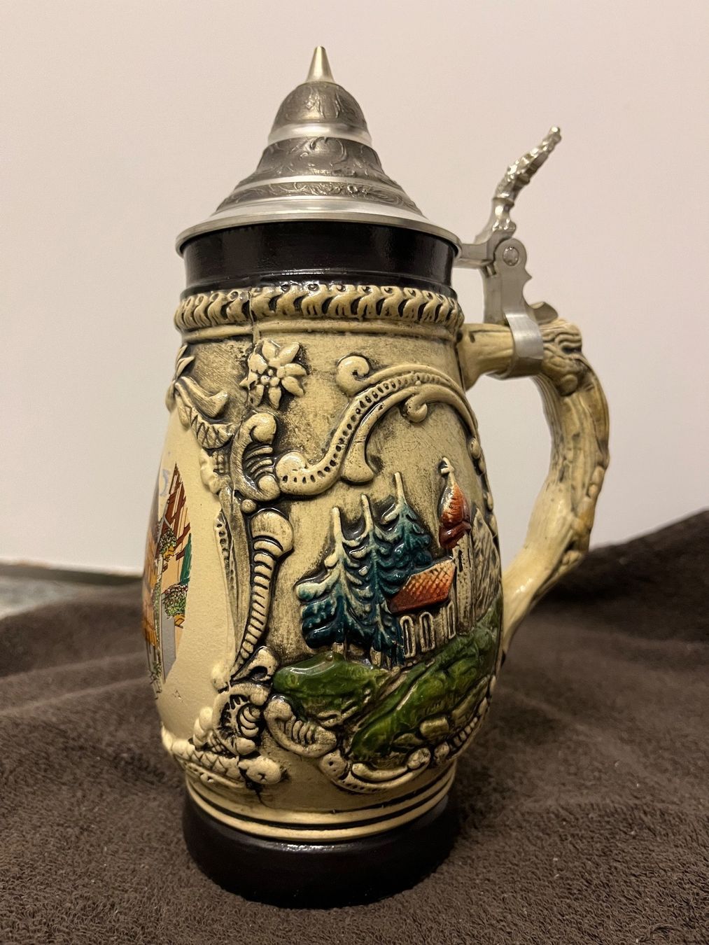 Bicchieri: Bierkrug mit Zinndeckel – Nuovo (secondo la descrizione) da Rheineck venduto da CoGer 2