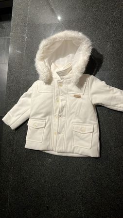 Cappotto bambina bianco taglia 68