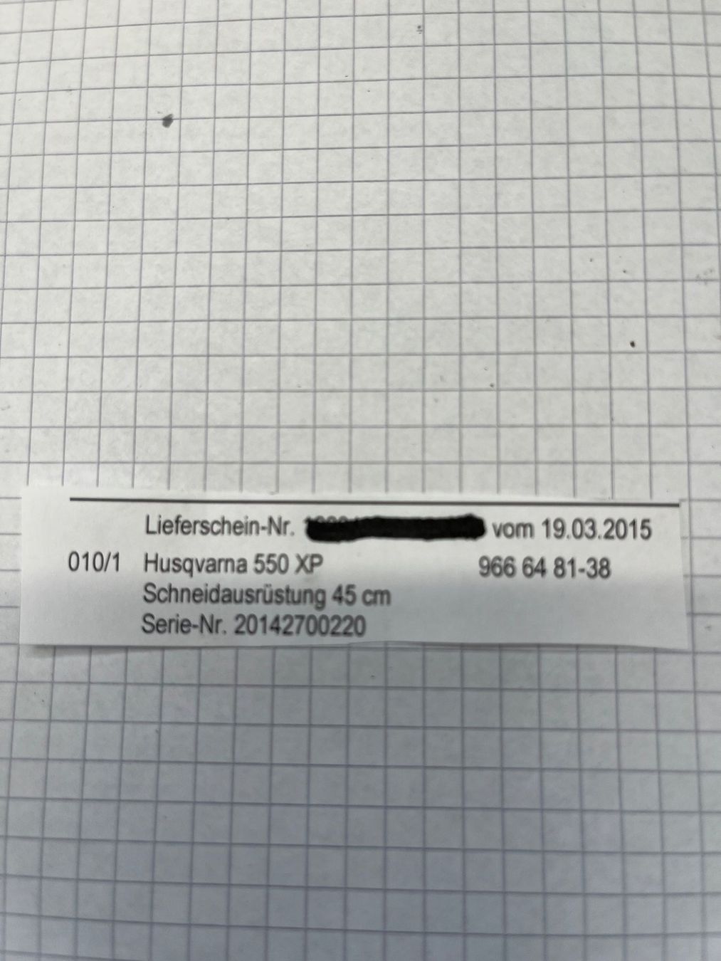Husqvarna Seghe: Kettensäge Husqvarna 550xp – Difettoso da Ilanz venduto da Rudis0 3