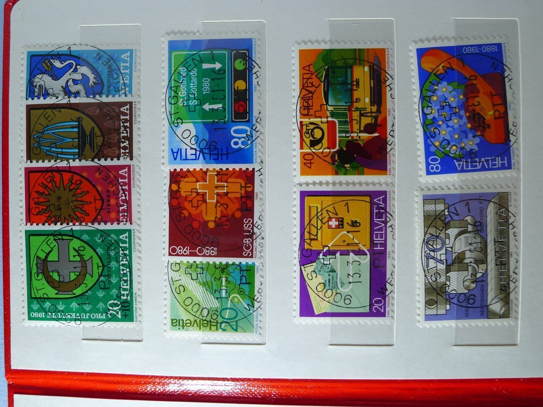 Alle Briefmarken: 1980 Schweizer Postmarken mit Vollstempel – Gebraucht aus Dagmersellen von sli72 5
