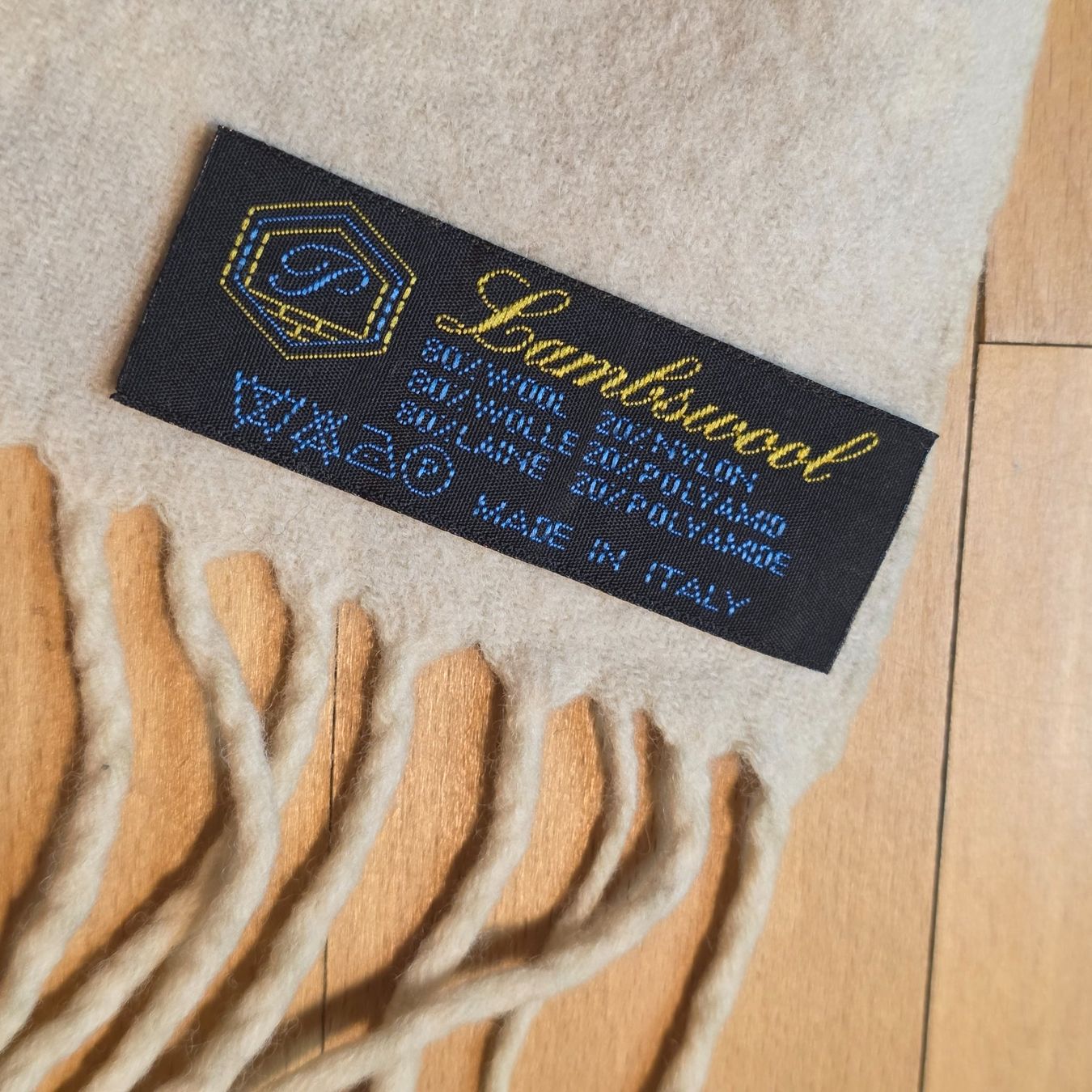 Foulard & Sciarpe: Vintage LAMBSWOLL Schal grau hellblau – Usato da Wald ZH venduto da CapLux 2