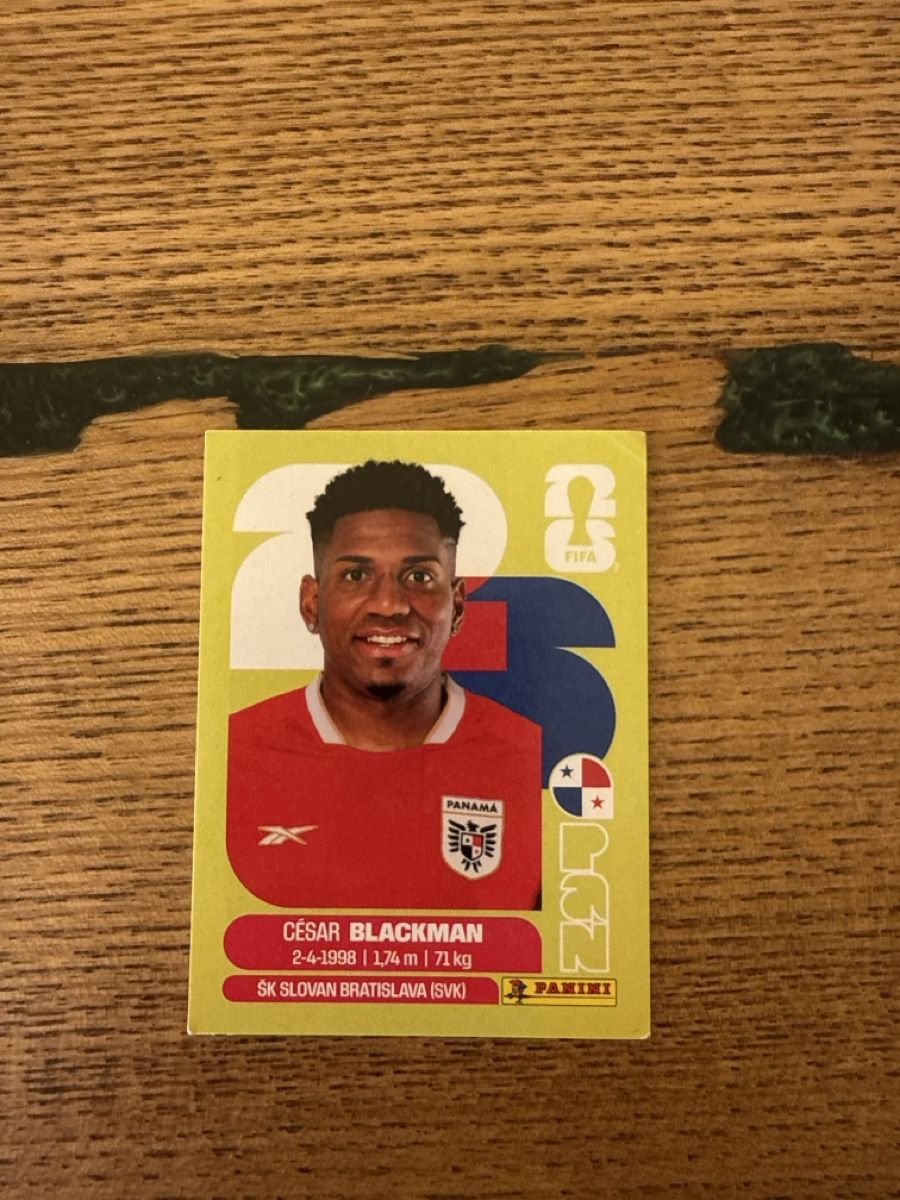 Panini Carte collezionabili: FIFA WORLD CUP Pan9 2026 Panini Sticker Cesar Blackman – Usato da Frenkendorf venduto da emi_jg7b