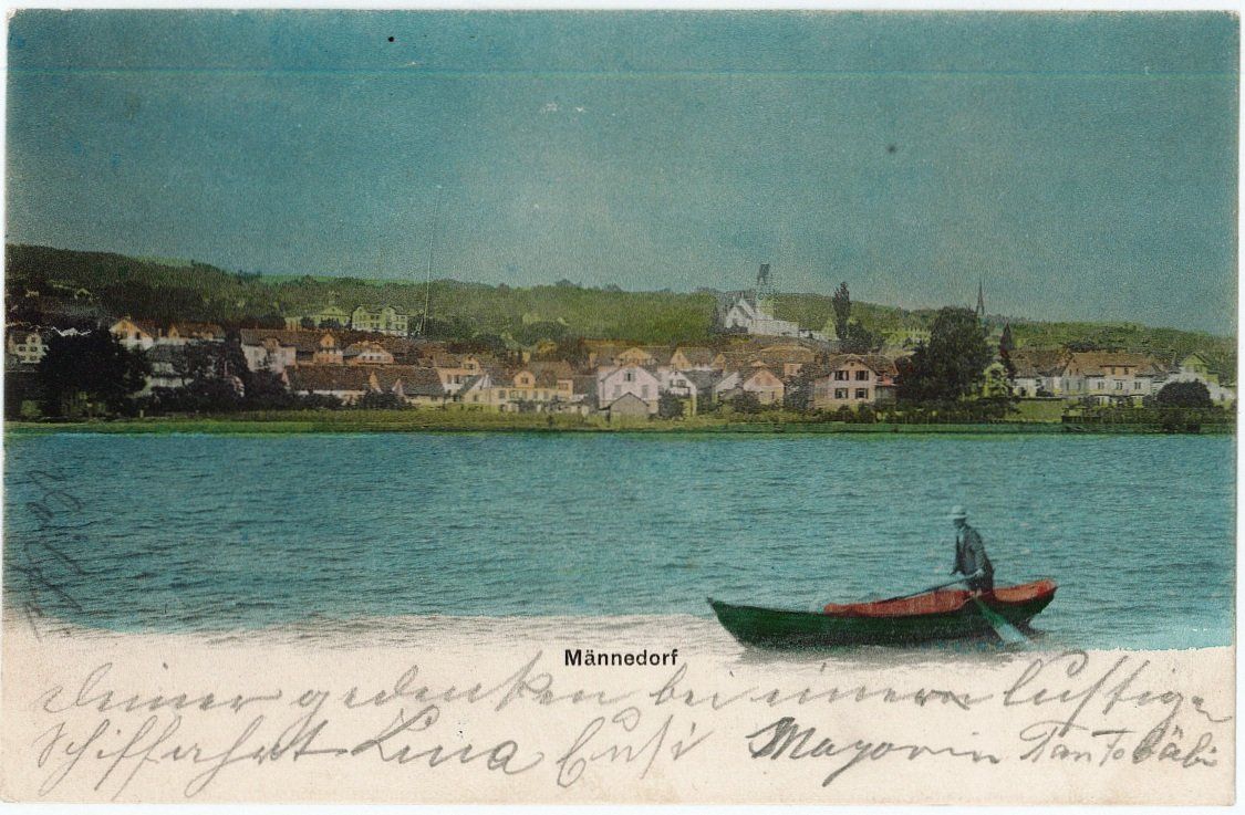 Cartoline postali: ZH 140 Männedorf Boot 1904 – Difettoso da Fribourg venduto da philafri