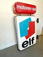 ELF MOTOROIL ENSIGNE LUMINEUX ORIGINAL " 1976 "
