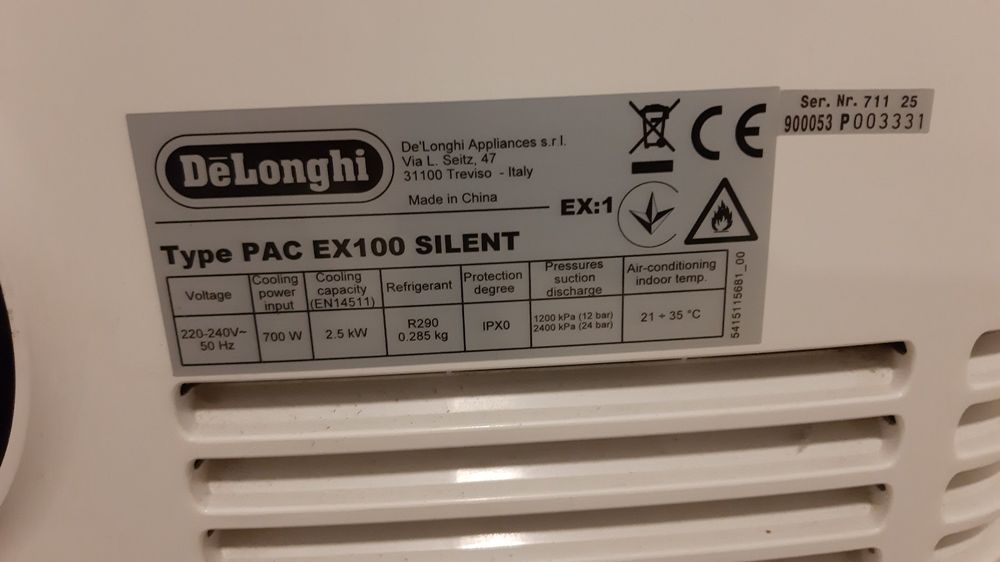 Klimaanlage Delonghi Pac EX 100 SILENT 2