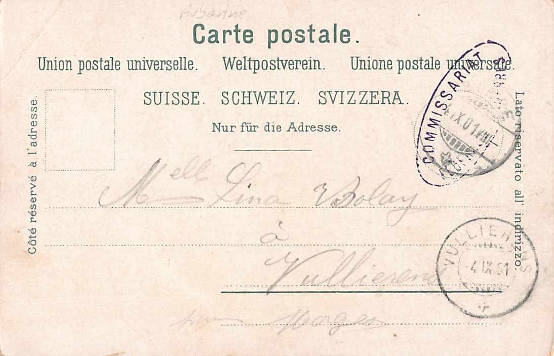 Cartoline postali: Souvenir de BIERE 1901 vue generale – Usato da Winterthur venduto da SchatzchischtliWinti 1