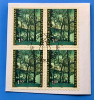 Briefmarken aus Liechtenstein 4 er Block mit Papier 