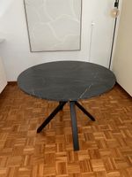 Esstisch rund (MARIEDAMM Tisch, schwarz marmoriert, 105cm)