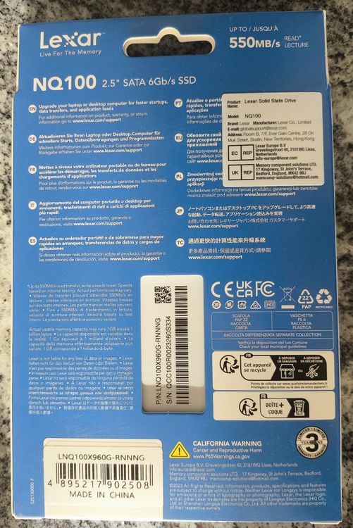 Lexar NQ100 SSD 960GB 2.5” SATA III – Unità A Stato Solido - 6