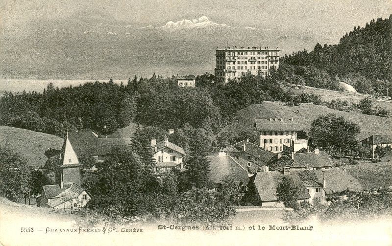 Cartoline postali: St. Cergues - et le Mont Blanc + 1906 – Usato da Emmenbrücke venduto da teestube