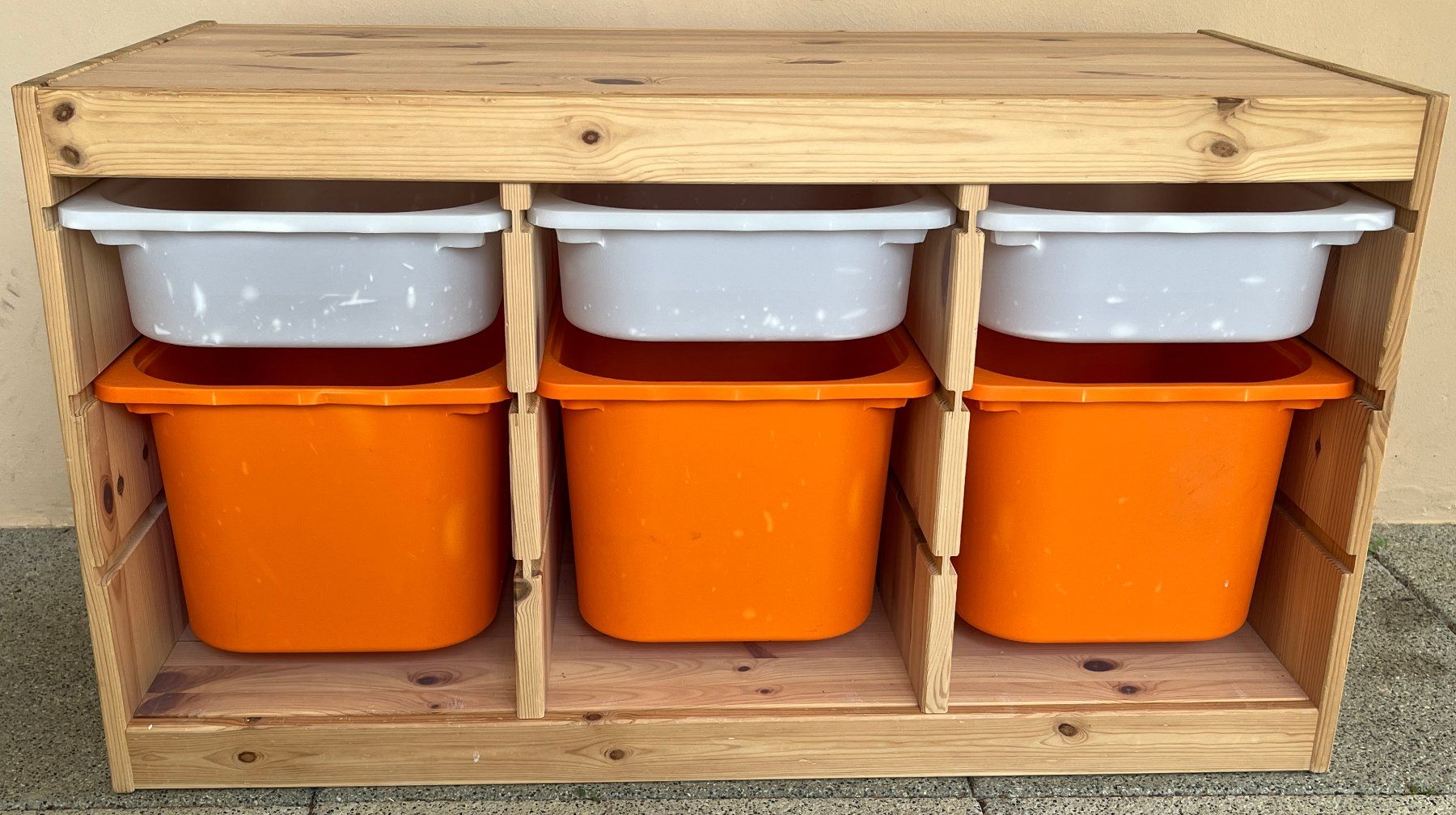 Ikea Scaffali: TROFAST Storage combination with 6 boxes stained pine – Usato da Le Noirmont venduto da bouboun21 1
